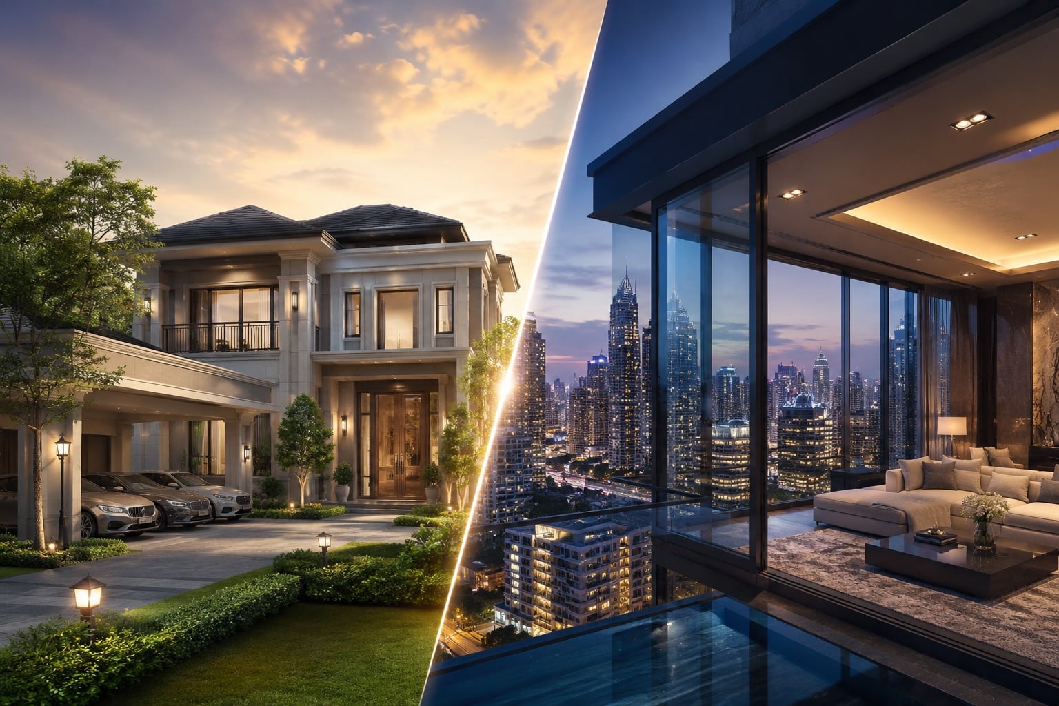 Image of งบ 50 ล้านบาท บ้านเดี่ยวหรูหรือคอนโดหรู แบบไหนเหมาะกับคุณ?